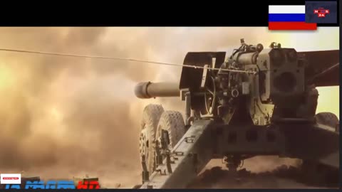 Russian Powerful Artillery Guns in Combat Action