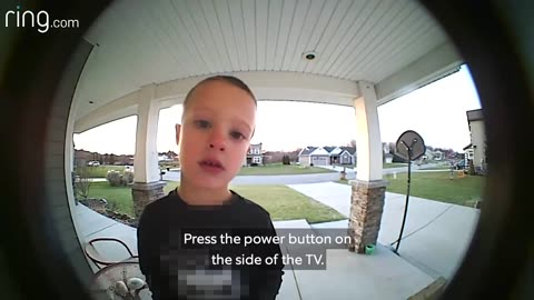 Funny Kid Needs Help From Dad Through Their Ring Video Doorbell