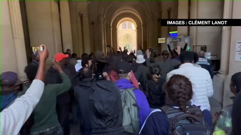 Illigal Migrants Take over Paris City hall