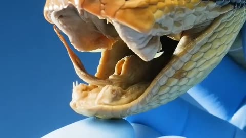 How do snakes breathe while eating?