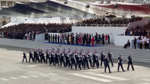 Military parade held in Paris for France's July 14 National Day