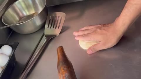 Chicken egg roll making #