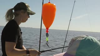 First Catch Using Our Homemade Popping Cork!