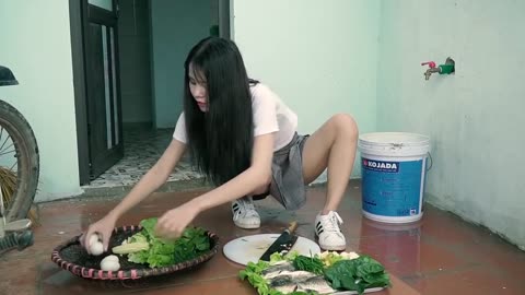 Ana Daily Life - Ana Goes Fishing To Make Fresh And Delicious Fish Hot Pot