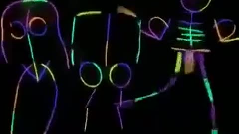 Girls perform neon light dance