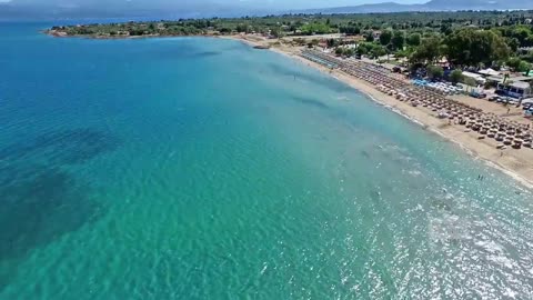 Drone images captures stunning beauty of Alykes Beach in Greece