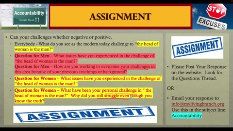 09-22-2023 Accountability Part 15 The Head of Woman Is The Man Part 2