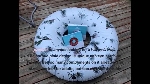 Skim Reviews: FLOAT-EH Pool Floats Buffalo Plaid Tube for Adults- Beach Floats are Thick, Durab...