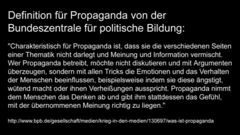 Einseitige Propaganda