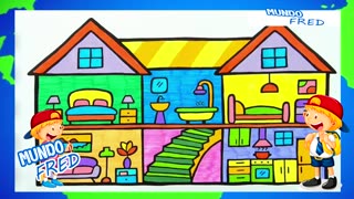 🥰 Desenhando uma LINDA CASA 🏠 para CRIANÇAS #05✨