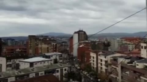 Alarms sound in Mitrovica, Kosovo region, Serbia