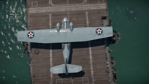 Landing a catalina on a aircraft carrier