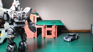 Mirage versus Scourge Transformers stop motion rise of the Beast