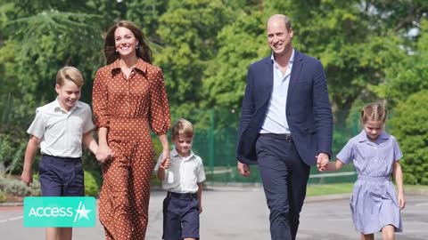 Kate Middleton Stuns In Polka Dot Dress Taking 3 Kids To Visit School