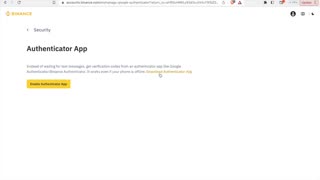 Binance 2 Factor Authentification