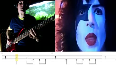 Sure know something (Kiss cover) (bass cover) (with tab)