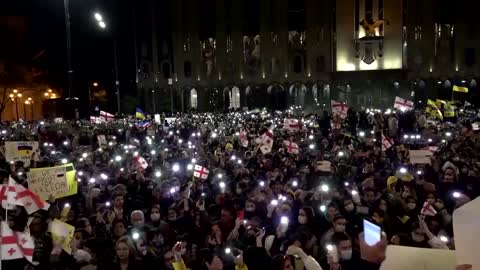 Thousands rally in Georgia in support of Ukraine