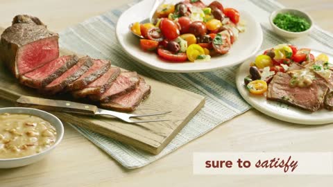 Seared Steak and Tomato-Olive Salad
