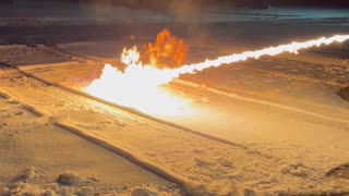 Husband Removes Snow With Flamethrower