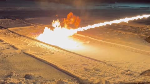 Husband Removes Snow With Flamethrower