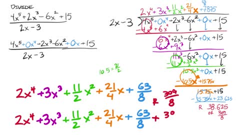 Division of Polynomials (MATH 1010 Unit 5 Lesson 6)