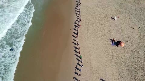 Brazilians 'hug' the shore for Oceans Day