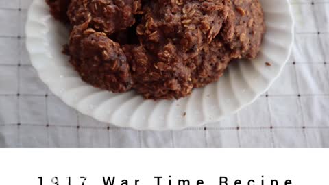 1917 War-Time Recipe: Oatmeal Cookies
