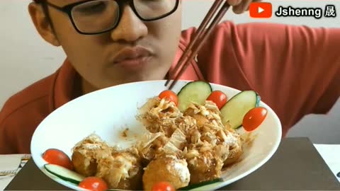 ASMR TAKOYAKI OCTOPUS BALLS たこ焼き JAPANESE FOOD EATING SOUNDS | MALAYSIA | Jshen Ng | Part 3