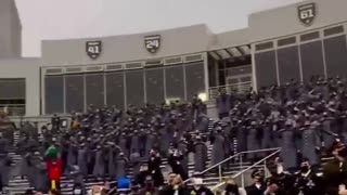 Trump at US Army vs US Navy match - Tsunami