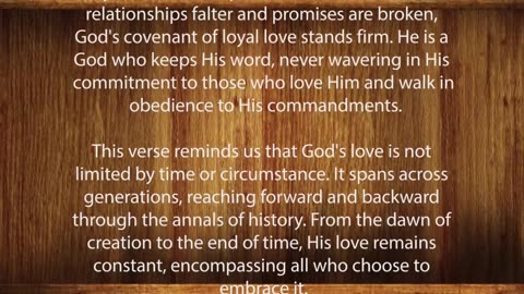 The Unfailing Love of God