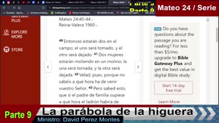 Mateo 24; Parte 9 - La parábola de la higuera