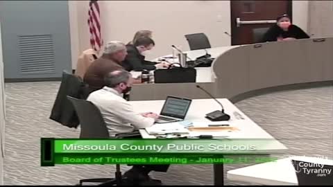 MISSOULA SCHOOLS TRUSTEE DECLINES MASK, CHAIR SUSPENDS MEETING FOR "SPREADING GERMS"