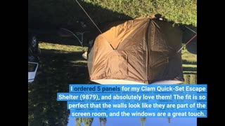 Detailed Gear Review CLAM Quick-Set Wind and Sun Panel Attachment for Traveler, Venture, and Es...