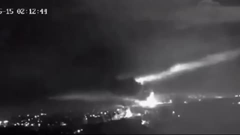 Surveillance camera footage of the Ukrainian ATACMS strike on Belbek Airport, Crimea.