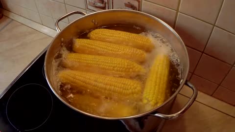 corn being cooked