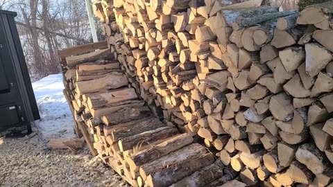 Firewood storage setup