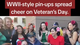 Female Veterans dress up like WWll Pin up Models