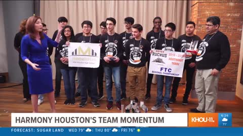 Harmony Science Academy-Houston robotics team visits KHOU's #HTownRush