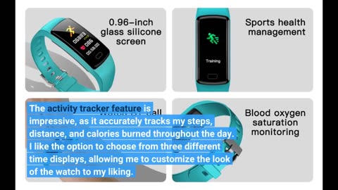 Customer Comments: PUBU Fitness Tracker, Heart Rate Monitor Activity Tracker IP68 Waterproof wi...
