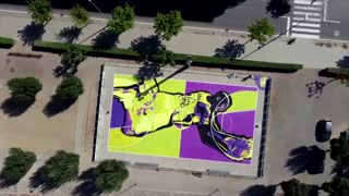 Spanish town paints Kobe Bryant on basketball court