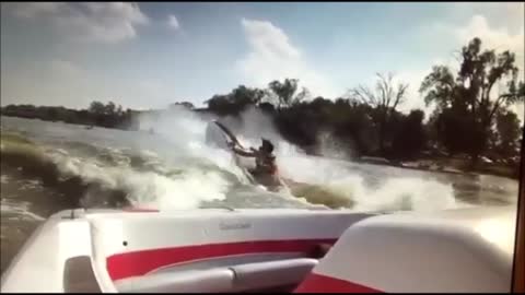 Epic fail: Guy gets run over by his own jet ski