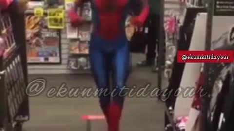 African spiderman dancing funny