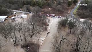 Drone footage shows flooded Kentucky city