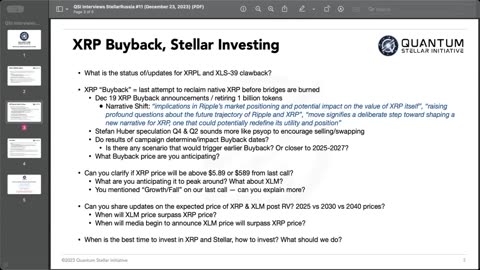 Stellar and RV are for the Long Haul, NOT Overnight Flip (QSI clip from Dec 23, 2023)
