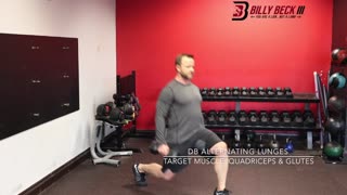 DB Alternating Lunges