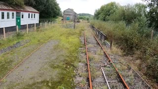 Drone footage. Abandoned train station. Meldon Viaduct. Okehampton. Dartmoor 26th Sep 2022