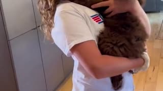 Girl in tears after new puppy surprise