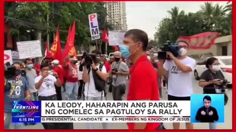 Tambalang De Guzman-Bello, itinuloy pa rin ang proclamation rally kahit walang permit