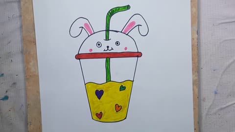 Cute glass drawing