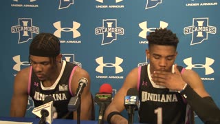 Indiana State vs. UIC Post-game Press Conference with #3 Ryan Conwell & #1 Julian Larry